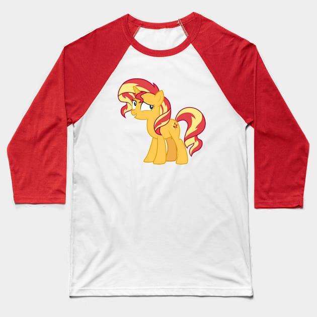 Mirror Magic Sunset Shimmer pony 1 Baseball T-Shirt by CloudyGlow